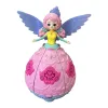 Pink butterfly-shaped toy figurines, cute and girlish style collectible Barbie doll toys, electric Item Picture